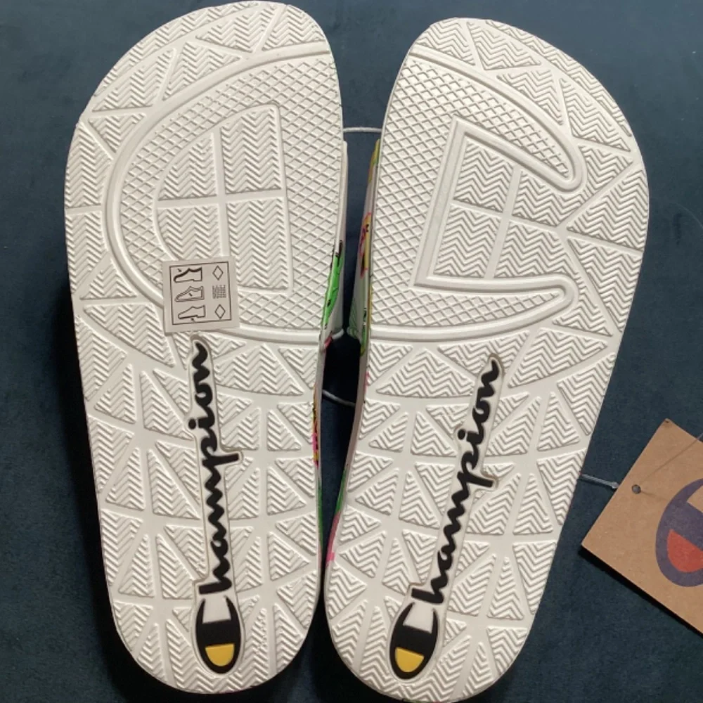 Champion White Slides Sandals